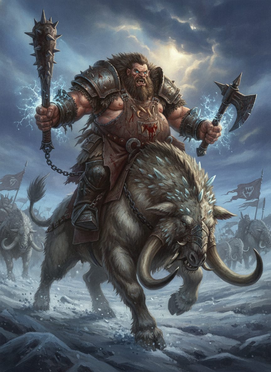 Frostlord on Stonehorn, character portrait