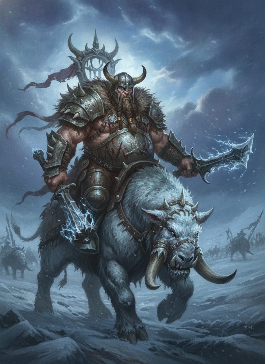 Huskard on Thundertusk, character portrait