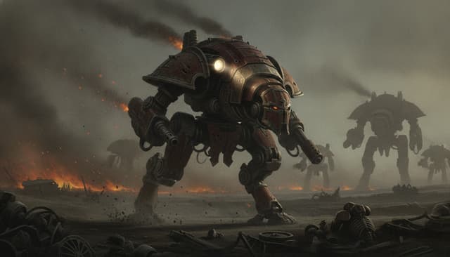 Illustration of The Warhound Scout Titan