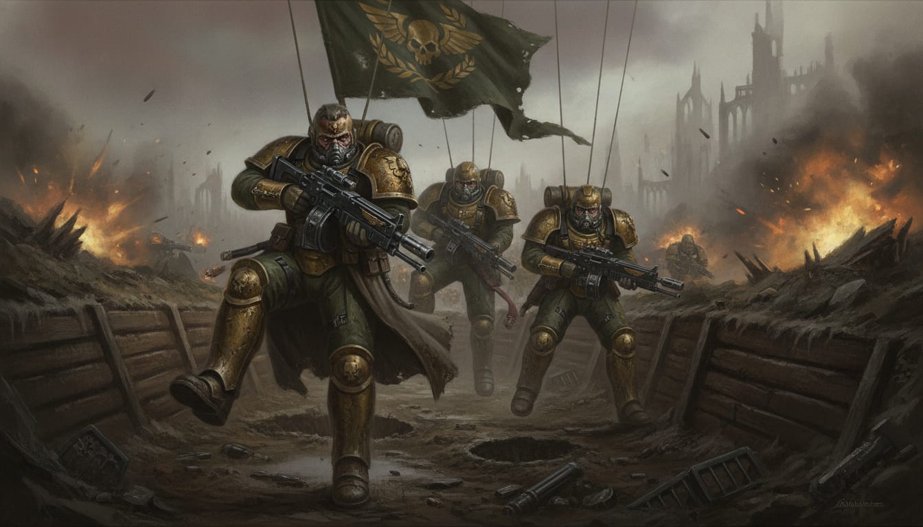 Elysian Drop Troops formation art