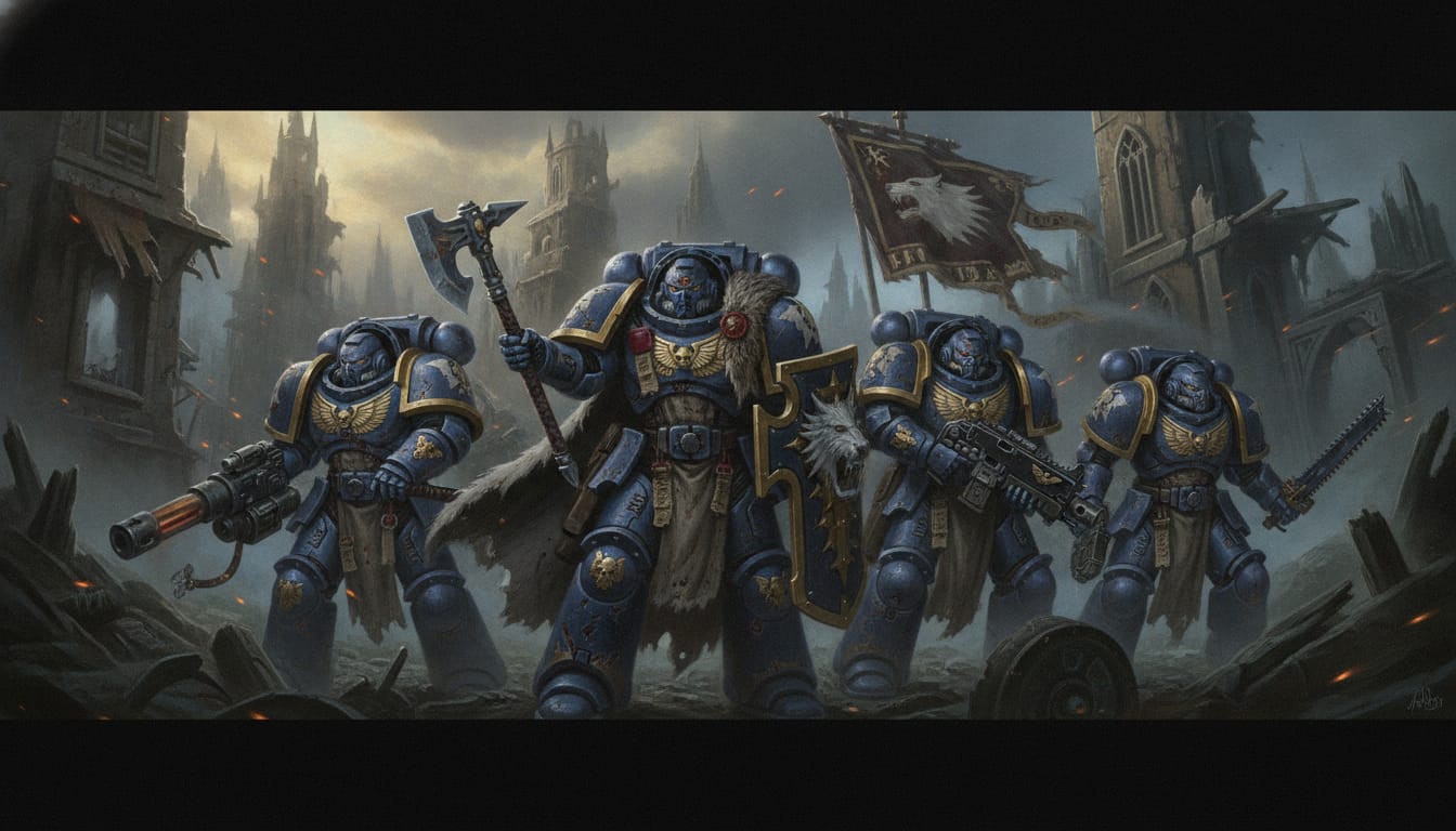 Space Wolves formation art