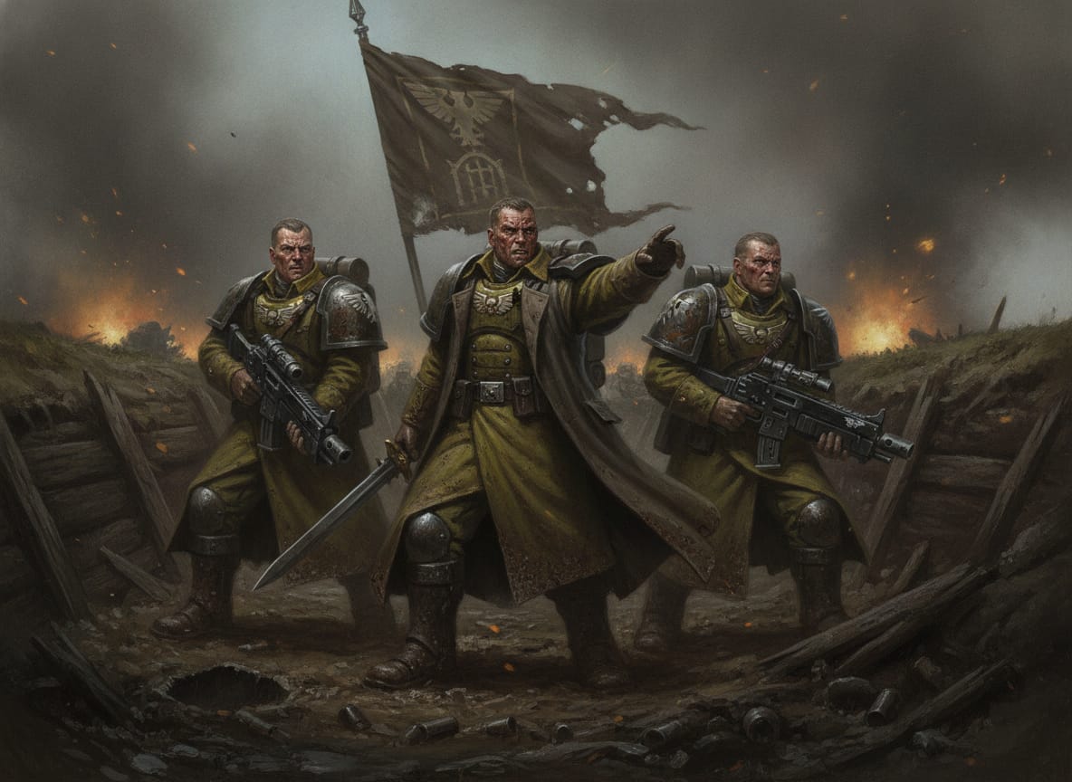 Cadian Shock Troops Squad, unit art