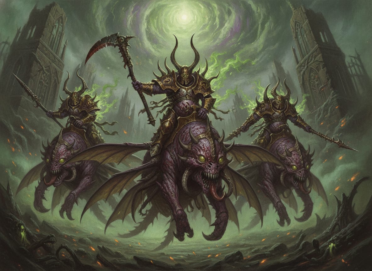 Plague Drones of Nurgle, unit art