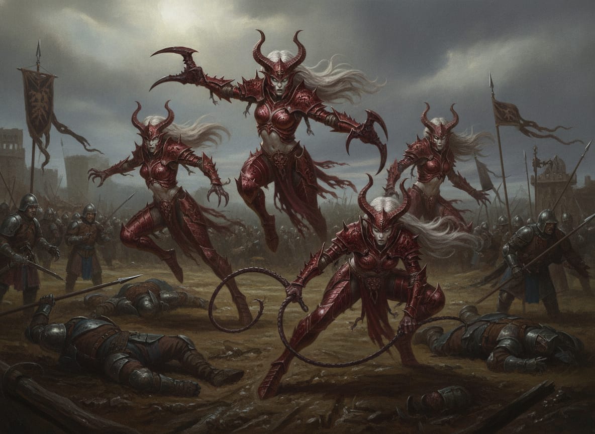 Daemonettes of Slaanesh, unit art