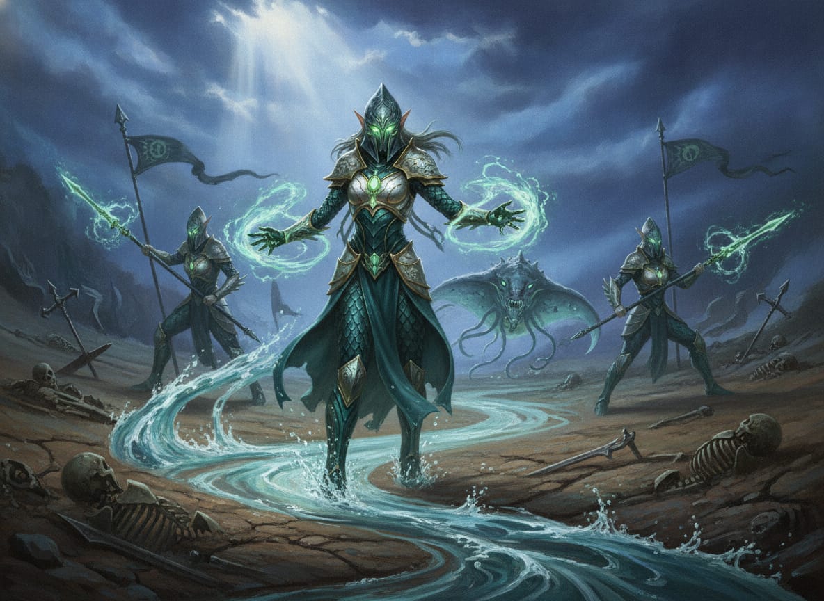 Isharann Tidecaster, unit art