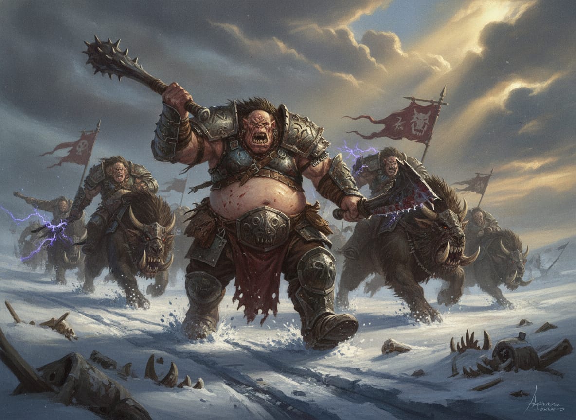 Mournfang Pack, unit art