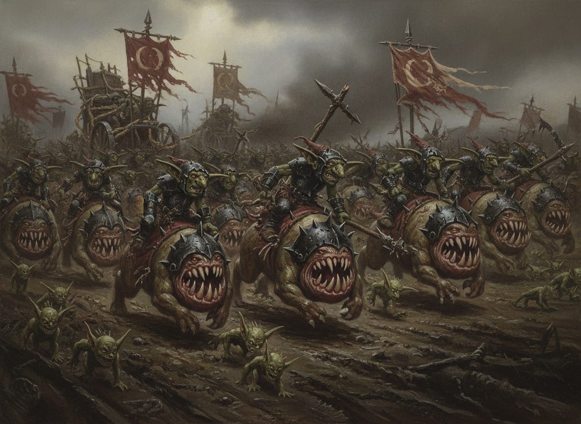 Night Goblin Squig Herd, unit art