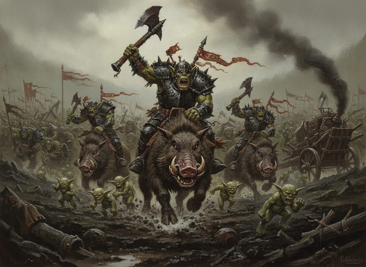 Orc Boar Boyz, unit art