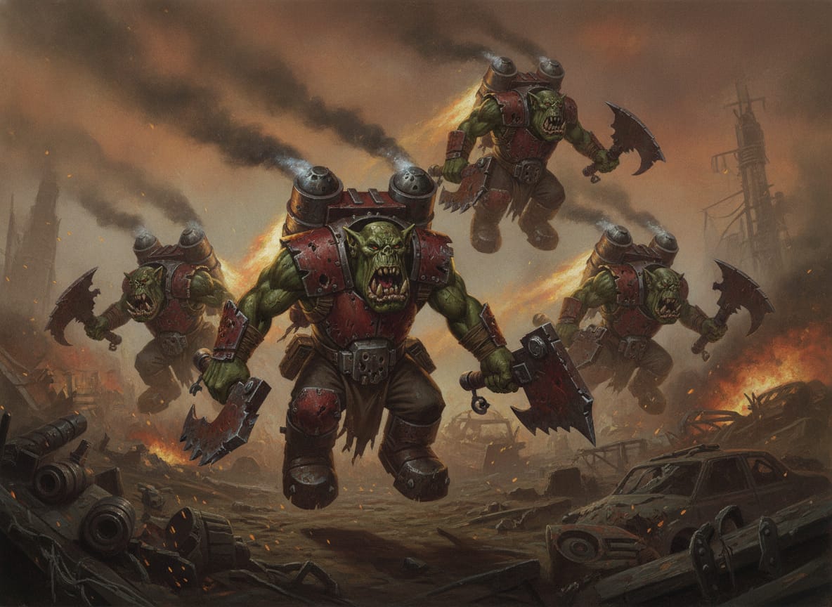 Ork Stormboyz, unit art