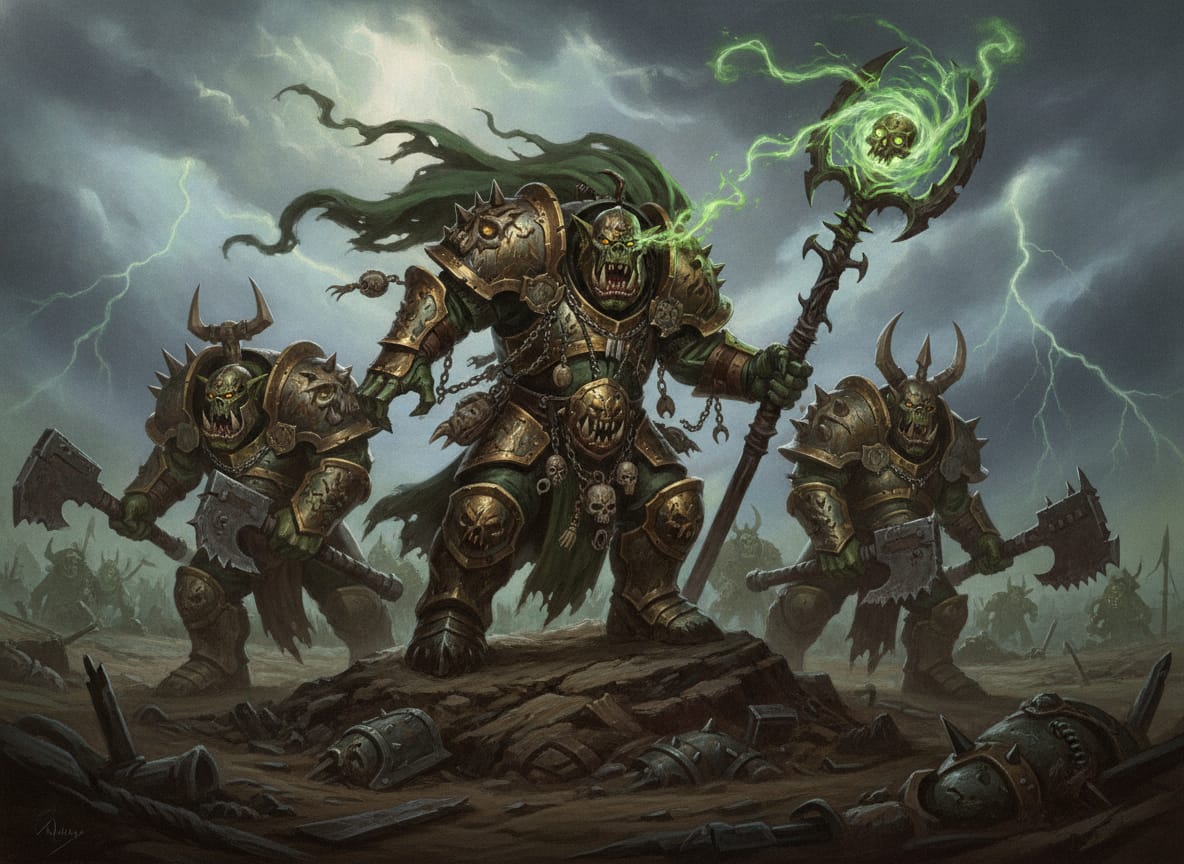 Orruk Weirdnob Shaman, unit art
