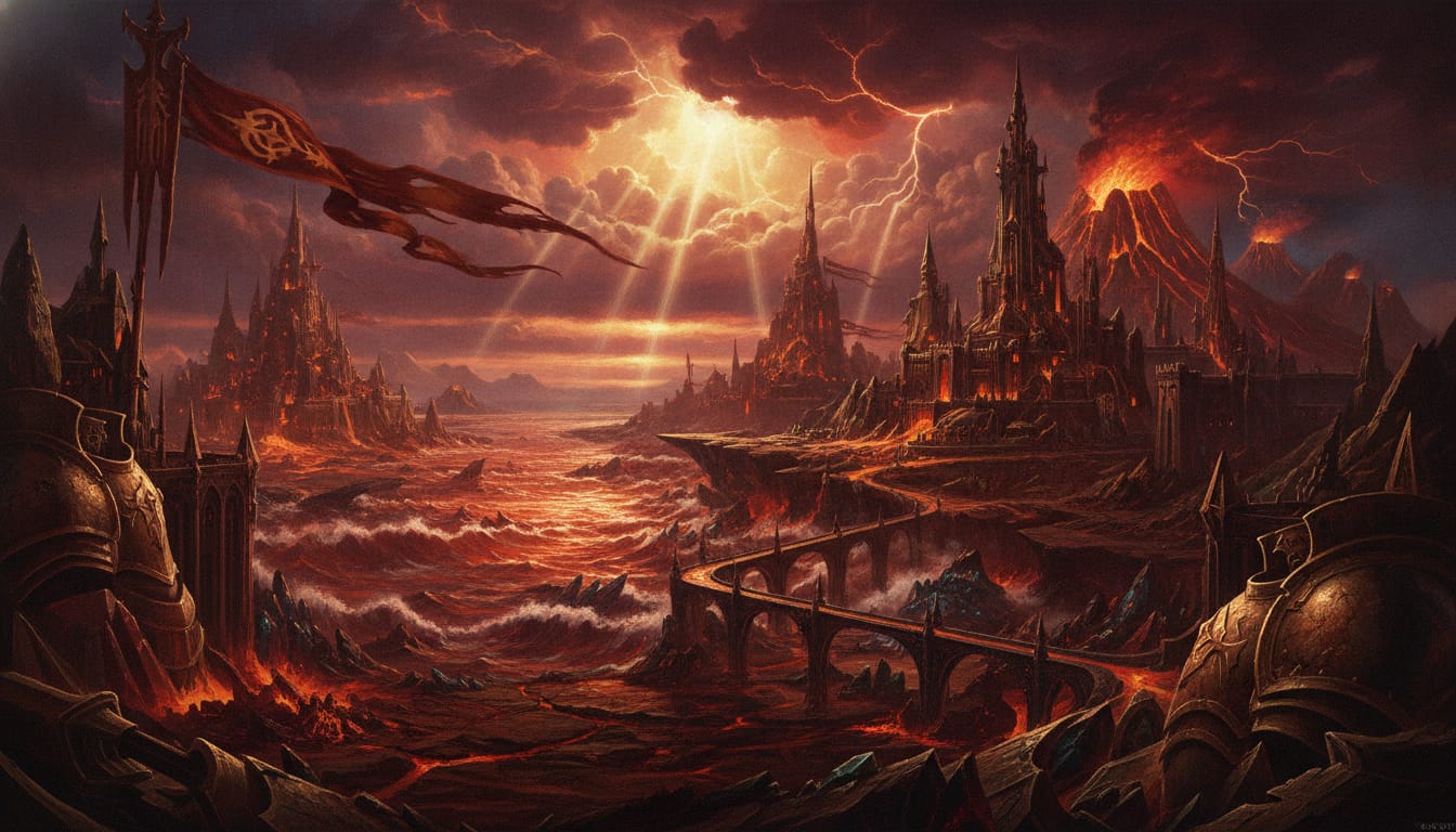 Aqshy, the Realm of Fire, Warhammer world art